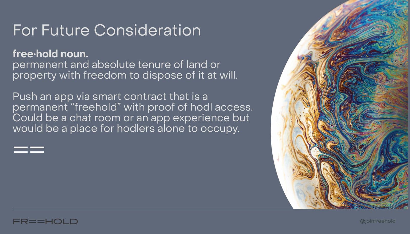 Freehold presentation image