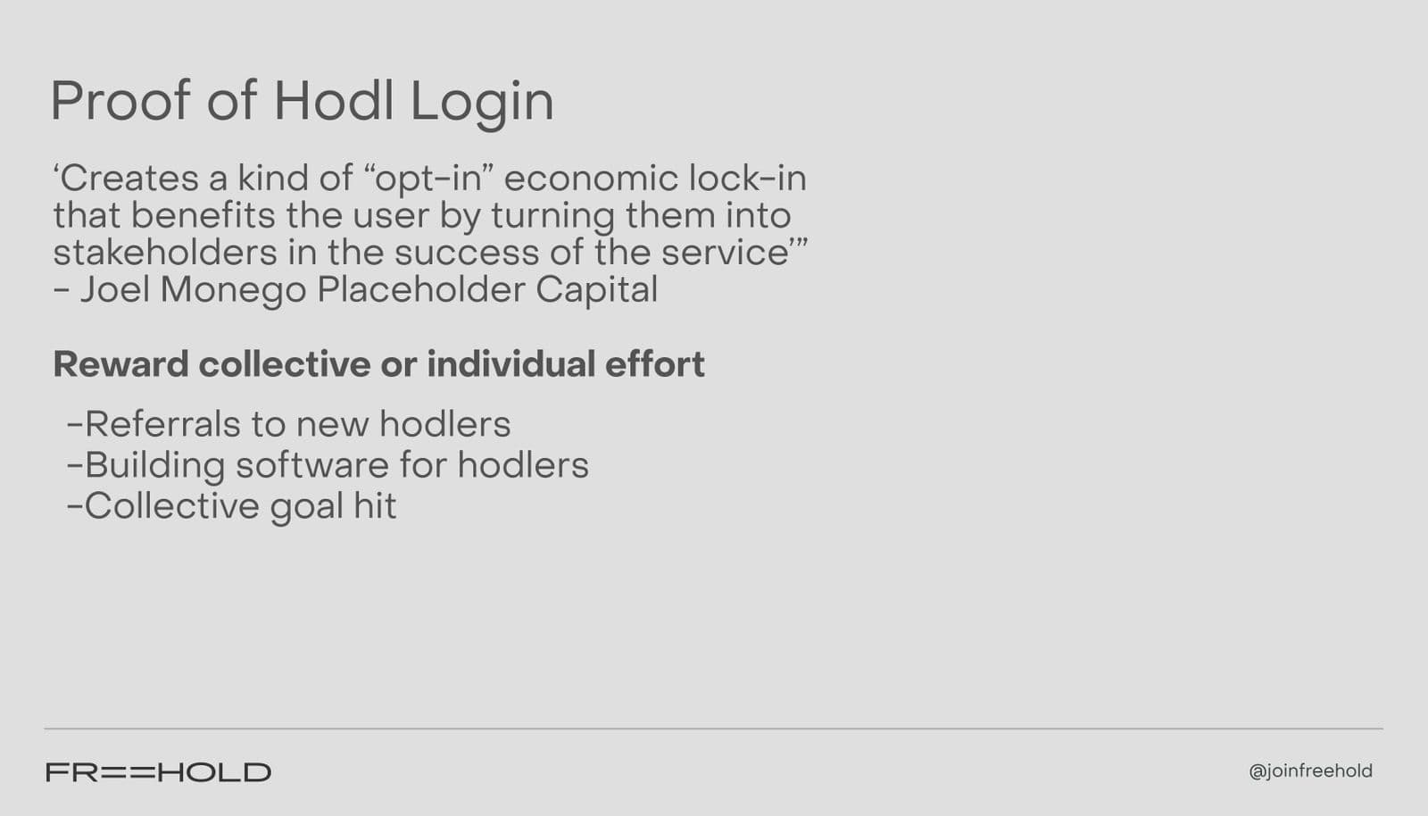 Freehold presentation image